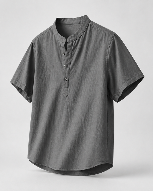 Short-Sleeve Camp-Collar Shirt
