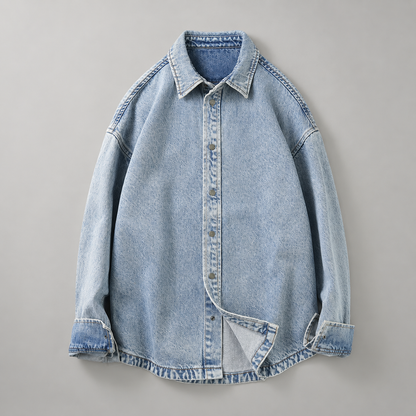 Textured Denim Overshirt