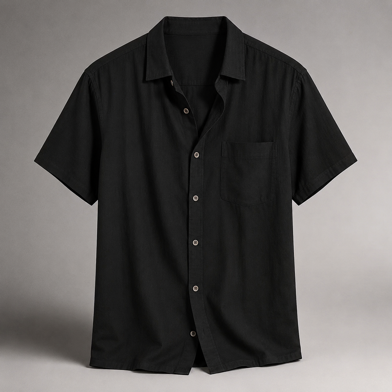 Relaxed Short-Sleeve Camp Shirt