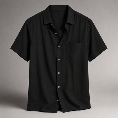 Relaxed Short-Sleeve Camp Shirt