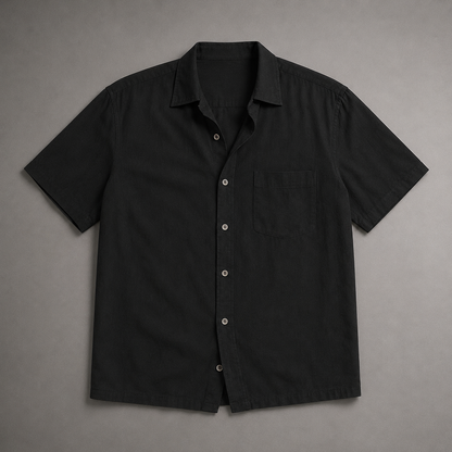 Relaxed Short-Sleeve Camp Shirt