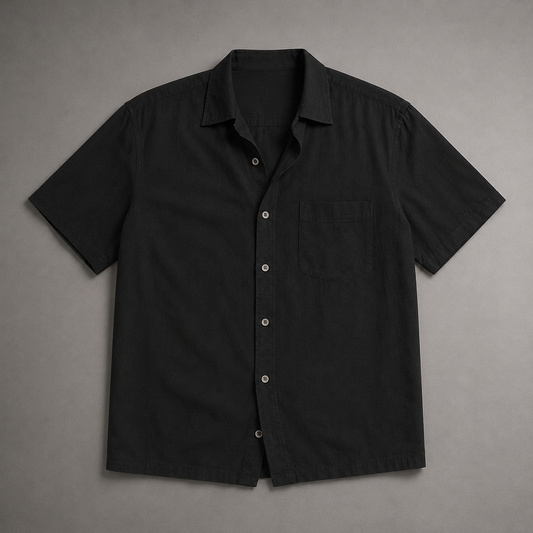 Relaxed Short-Sleeve Camp Shirt