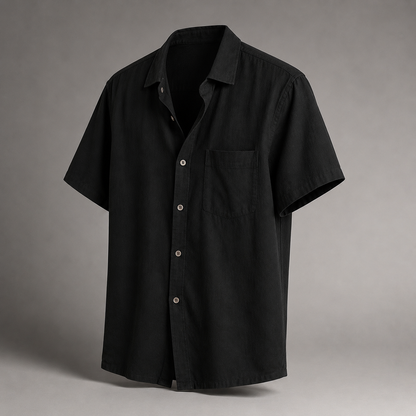 Relaxed Short-Sleeve Camp Shirt