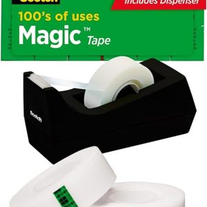 Scotch Magic Tape, 6 Rolls with Dispenser, Numerous Applications, Invisible, Engineered for Repairing, 3/4 x 1000 Inches, Boxed (810K6C38)