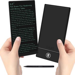 LCD Writing Tablet for Adult: 6.5 Inch Mini Full Screen Drawing Board Reusable Digital Notepad Portable Use for Office Study Teaching